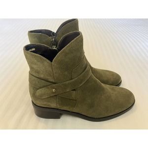 NWT Cole Haan Sz 5 Wylie Bootie Suede Green Water Resistant